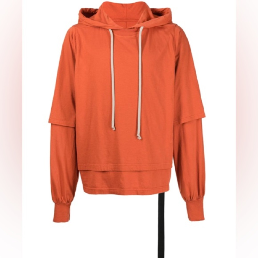 Rick Owens hustler DRKSHDW hoodie orange Size Large NWT